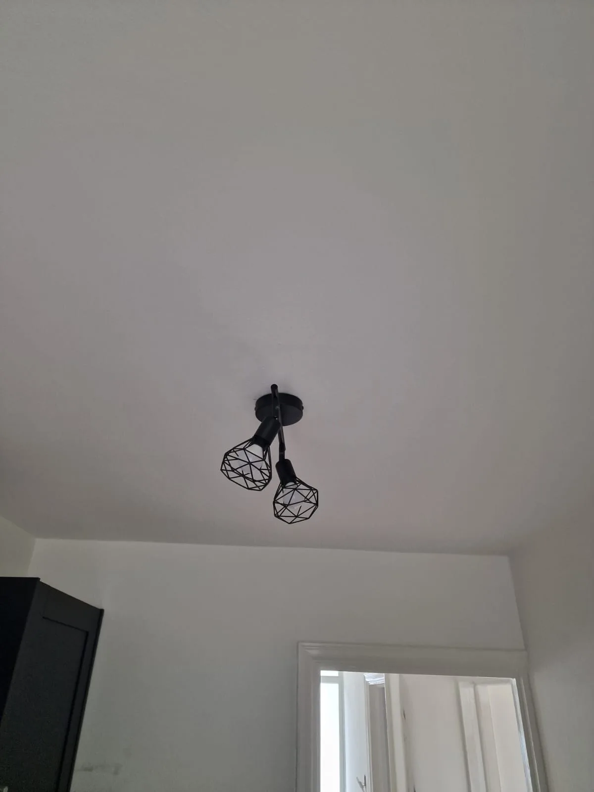 Lighting after: new recessed LED downlights installed in ceiling